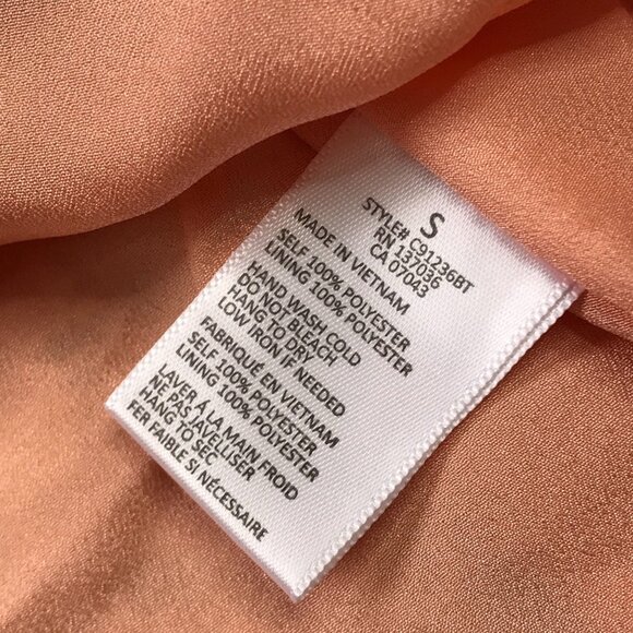 Paper Crane Paisley Skirt Women's Small Peach, Neutral Lined Tie Elastic Waist - Picture 6 of 10